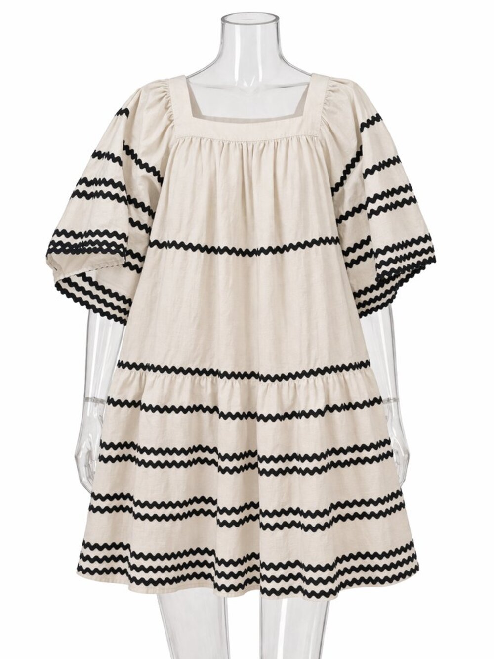 Lisa Marie Fernandez X Target white black scalloped dress size XS